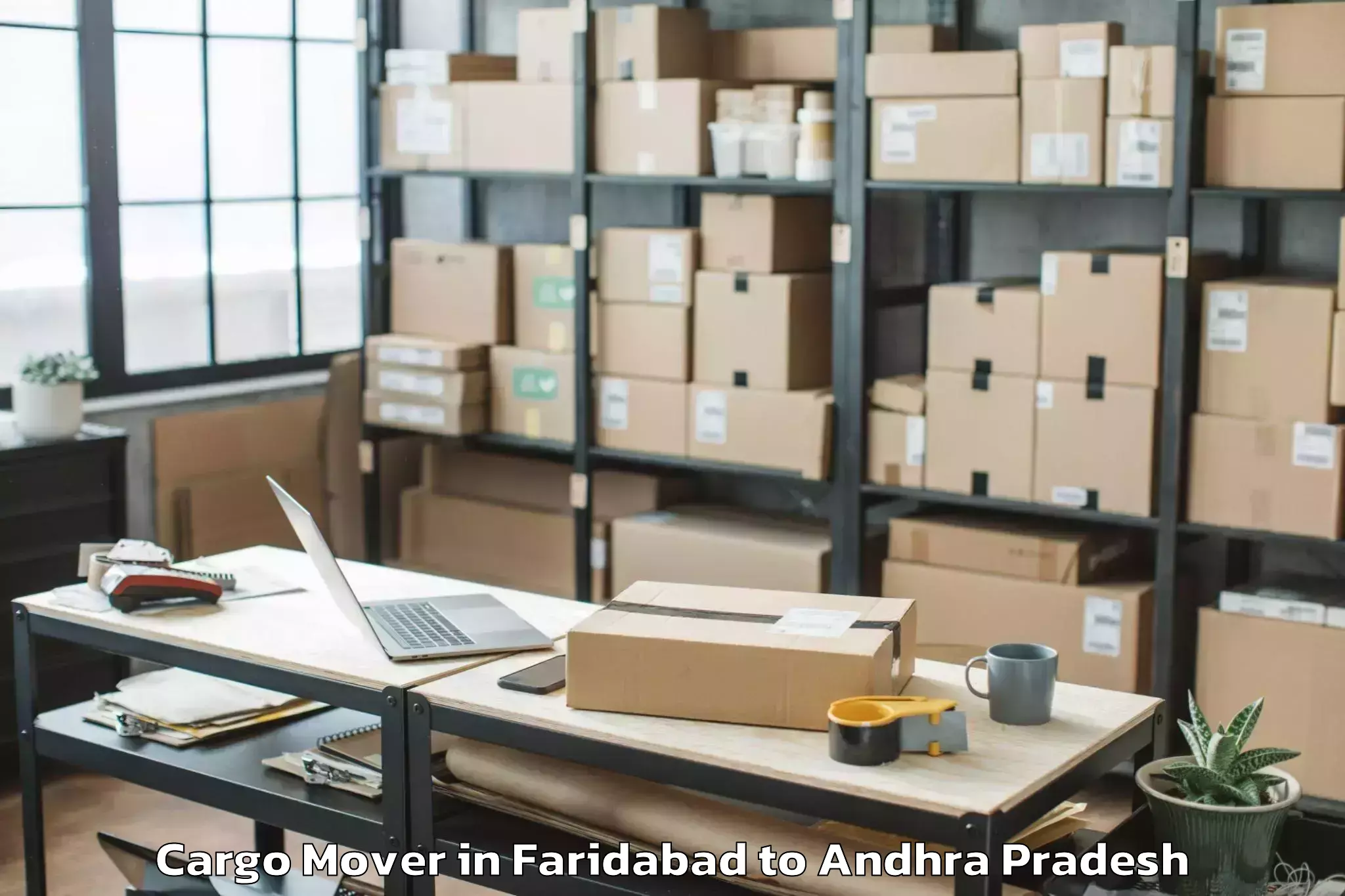 Quality Faridabad to Rayalaseema University Kurnool Cargo Mover